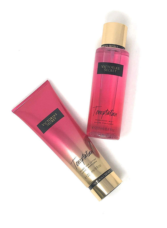Set Victoria's Secret Temptation Body Mist 250 ML + Crema 236 ML