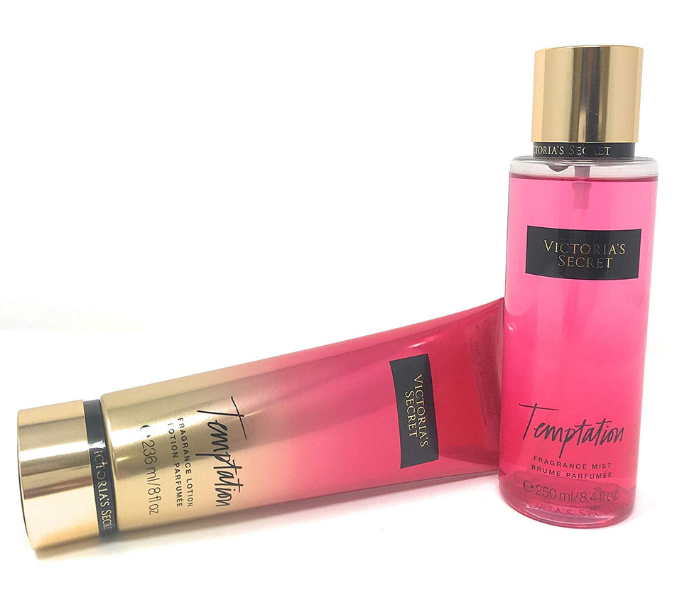 Set Victoria's Secret Temptation Body Mist 250 ML + Crema 236 ML