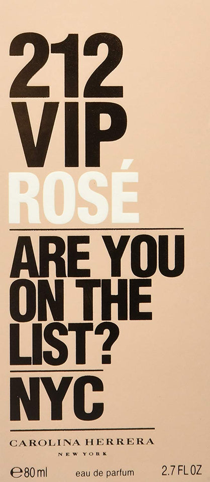 Carolina Herrera 212 Vip Rose Spray for Women, 2.7 Ounce